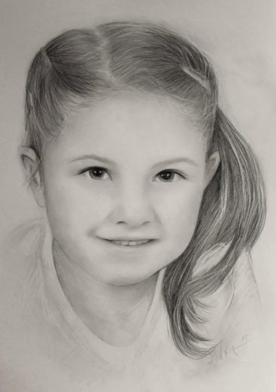 Mädchenzeichnung Portrait zeichnen lassen
